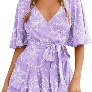Lavender Wrap Romper